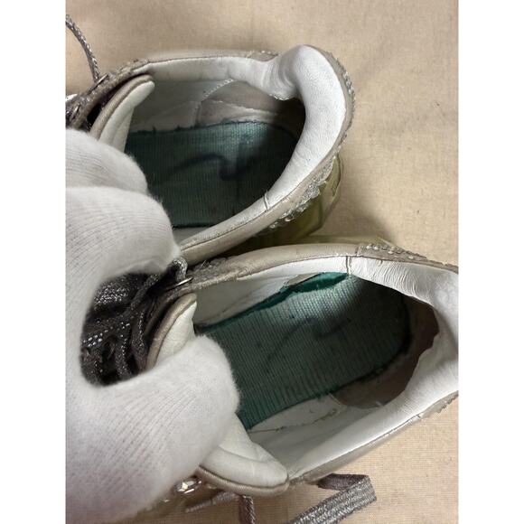 Jimmy Choo Shoes Womens Size 9 Silver Crystal Embellished Chunky Sneakers Italy - Picture 16 of 16